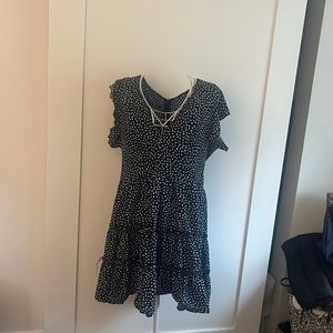 Blue and white sun dress